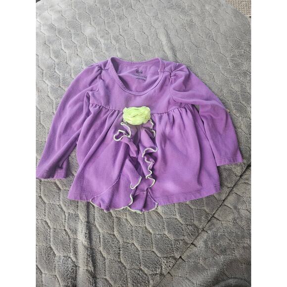 2T Girls Outfit – Cherokee Jeans & Ruffled Purple Top by Kids Headquarters - Picture 3 of 5